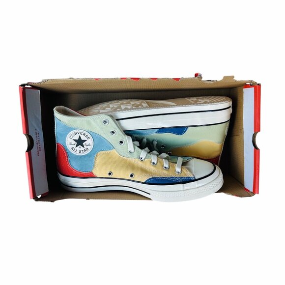 ⭐Converse Chuck 70 HI Crafted Patchwork Sz 10.5 Men Shoes Sneakers Green A03292C - Picture 7 of 9